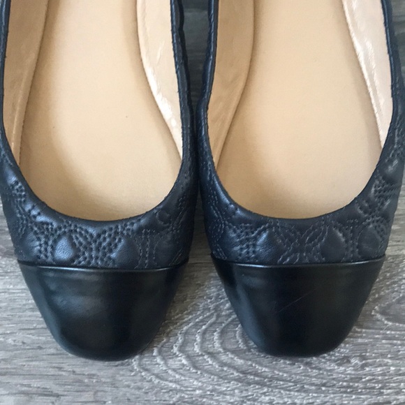 Ann Taylor black leather flats Size 9 - Picture 2 of 6